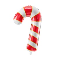 Rode snoepstok ballon van 50 x 82 cm - PartyDeco