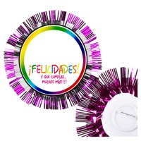 Feestelijke Verjaardagsbutton 14 cm - 1 Stuk