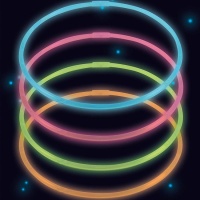 Lichtgevende halsbanden in diverse kleuren van 56 cm - 4 stuks