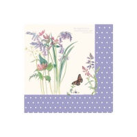 Lavendelbloemen servetten 16,5 x 16,5 cm - 18 stuks