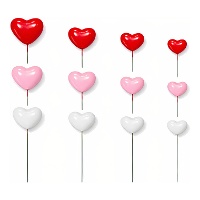 Mix van 3D-hartprikkers - 30 stuks