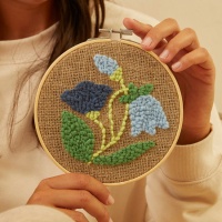 Punch Needle Set - Rustieke Bloemen - DMC