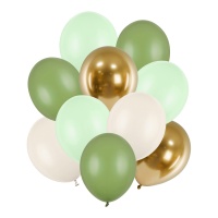 Latex ballonnen 27 tot 30 cm groen - 10 st.
