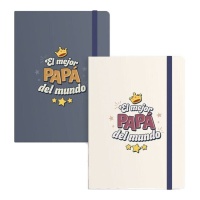 Notitieboek met willekeurige tekst voor Papa, 10,5 x 14,5 cm - 1 stuk