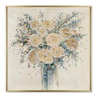Schilderij goud boeket 80 x 80 cm - DCasa