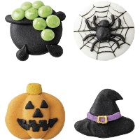 Halloween suikerfiguurtjes assorti 3,5 cm - Dekora - 48 stuks