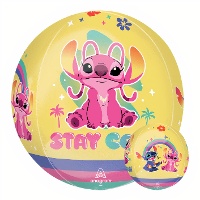 Orbz-ballon van Stitch en Angel, 40 x 38 cm
