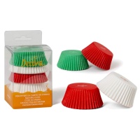 Groene, rode en witte cupcake cups - Decora - 75 stuks