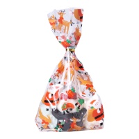 Zakjes voor snoep van Santa's workshop 24,1 x 10 cm - 20 stuks