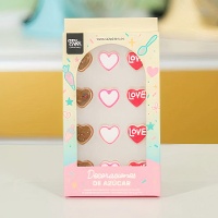 Suikerdecoraties hartjes voor Valentijn - Azucren - 12 stuks