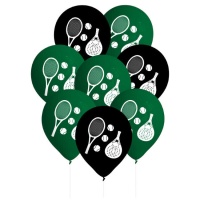 Tennis- en padel-latexballonnen - 8 stuks