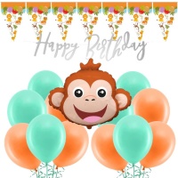 Pakket voor Happy Jungle feestdecoratie - 19 stuks