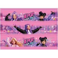 Eetbare k-pop-oblaat voor taartrand 21 x 4,95 cm - set van 3