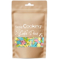 Gekleurde letter sprinkles van 55 gr - Scrapcooking