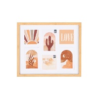 Fotolijst met bamboe-look voor 6 foto's