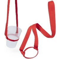Gekleurde lanyard bekerhouder - 1 stuk