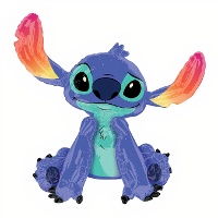 Grote Stitch-folieballon van 96 x 86 cm