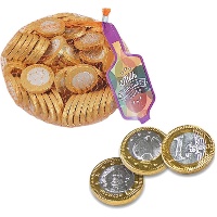 Melkchocolade munten van 1 euro - 500 gr