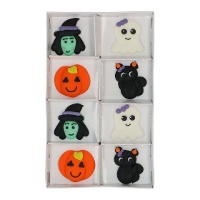 Halloween suikerfiguren van heks en kat - Wilton - 8 stuks