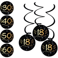 Elegante Gouden Decoratieve Hangers met Nummers - 3 Stuks