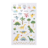 Dinosaurussen stickers met diverse vormen en ontwerpen - Dailylike - 1 vel