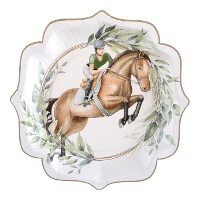 Borden met ruiter op paard van 21 cm - 10 stuks