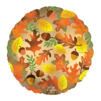 Ronde herfstbladeren ballon 45 cm - Anagram