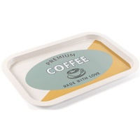 Dienblad Coffee kleuren 34 x 23 cm