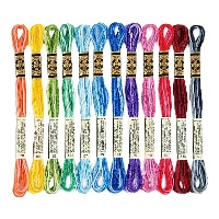 Borduurgaren Mouliné Spécial Gemêleerde Kleuren 4 m - DMC - 12 stuks