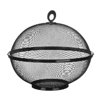 Gaas-fruitmand met deksel, 28,5 x 28,5 x 12 cm
