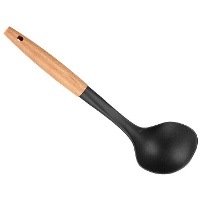 Soeplepel van 32,5 cm met houten handvat