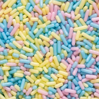 Sprinkles van pastelkleurige parelachtige hagelslag 100 gr - Decora