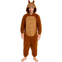 Donkerbruin Labubu kostuum voor mannen