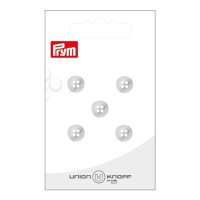 Verlopende grijze knopen met 4 oogjes van 0,9 cm - Prym - 5 stuks
