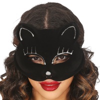 Zwart kattenmasker