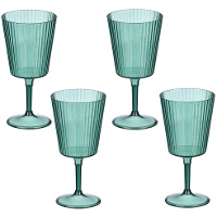 Set van 4 gestreepte glazen, 0,40 L