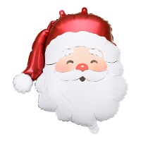 Vrolijke Kerstman ballon van 42 x 43,5 cm - Partydeco