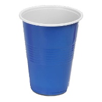 Bicolor plastic bekers van 450 ml - 10 stuks