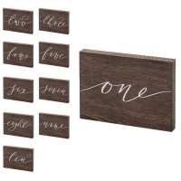 Houten tafel marker 18 x 12,5 cm - 1 stuk