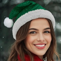 Deluxe groene Kerstmanhoed