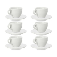 Koffiekopje van 180 ml met porseleinen schotel - 6 services