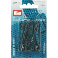Veiligheidsspelden in diverse maten 2,7, 3,8 en 5 cm zwart - Prym - 18 stuks