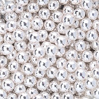Zilveren 6 mm parelsprinkels - Dekora - 500 gr