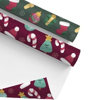 Grappig kerst inpakpapier van 2 x 0,70 m - 1 stuk