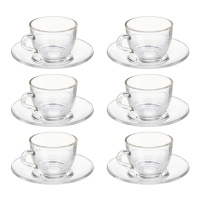 Koffiekopje van 85 ml met schotel - 6 diensten