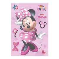 Roze Minnie Mouse eetbare wafel 14,8 x 21 cm - Dekora
