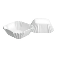 Witte vierkante cupcakevormpjes - Pastkolor - 30 stuks