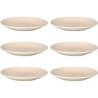 27 cm effen bord met vierkant gravure - Vessia - 6 stuks