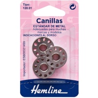 Standaard metalen naaimachine spoelen - Hemline - 3 stuks