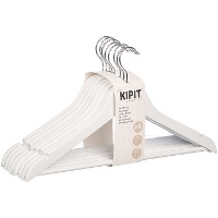 Witte houten hangers - set van 8